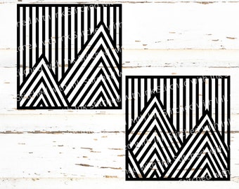Mountain SVG, Mountain Wall Art, Mountains Svg, Mountain Range Svg, Landscape Svg, Boho SVG, Minimalist Svg, Geometric SVG, Nature Svg