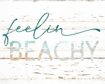 Gefühl Beachy svg, Strandszene svg, Strand svg, Beachyß svg, Sommer-Svg, Ozean-Svg, Sommer-Sublimation, Strand-Sprüche svg, Gefühl beachy Png