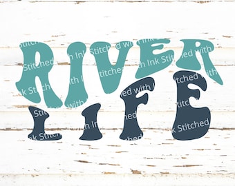 Rivierleven SVG, rivierleven png, rivier SVG, rivier png, rivier junkie SVG, River Vibes SVG, zomer SVG, kajakken SVG, drijvende SVG, zomer png