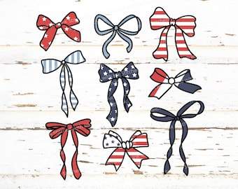Lazos de coqueta PNG, cuatro de julio png, cuatro de julio svg, lazo de coqueta svg, camisa de lazo de coqueta, clipart de lazos, 4 de julio svg, julio png