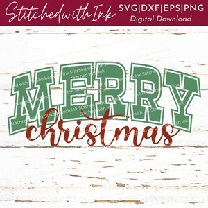 Retro Christmas SVG, Retro Christmas PNG, Merry Christmas png, Merry Christmas SVG, Christmas png, Merry png, Winter Svg, varsity font svg