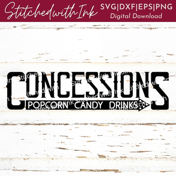 Concession Stand Svg, Movie Night Svg, Concessions Svg, Popcorn Svg, Cinema Svg, Movie Theater Svg, Movie Svg, Theater Svg, Candy Svg