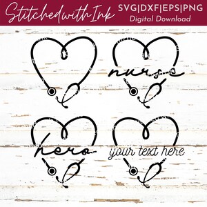 Heart Stethoscope Svg, Stethoscope SVG, Nurse Svg, Nursing Svg, Nurse Monogram Svg, Nurse Heart Svg, Nurse png, Hero Svg, RN Svg, Heart Svg