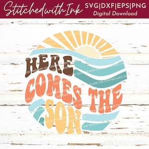 Aquí viene el baby shower del hijo, Anuncio del bebé, Retro Svg, baby shower del sol, Son Svg, Aquí viene el hijo Png, baby shower maravilloso