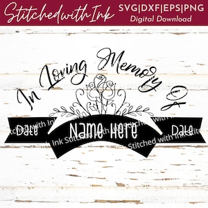 Dans la mémoire aimante SVG - Memorial svg - Funérailles Svg - Repose en paix svg - Mémoire svg - En mémoire svg - En mémoire de svg - Deuil svg