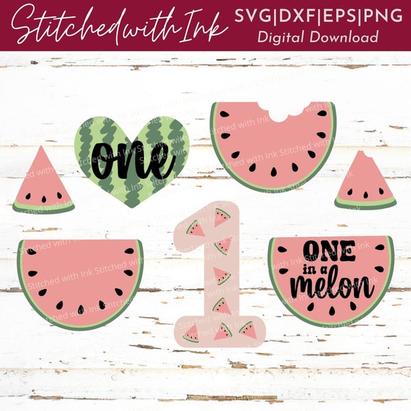 One in a melon svg, one in a melon png, watermelon svg, birthday girl svg, first birthday svg, 1st birthday shirt, fruit svg,summer birthday