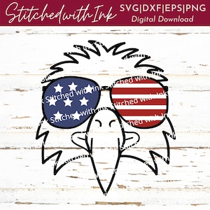 Patriotic Eagle Svg, 4 juli Svg, Amerikaanse vlag Svg, Zonnebril Svg, Eagle Svg, Patriotic Svg, Rood wit blauw Svg, Vierde van juli Svg