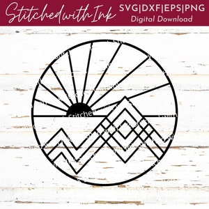 Mountains SVG, Sunset Svg, Mountain scene Svg, Landscape Svg, Boho SVG, Minimalist Svg, Nature Svg, Camping Svg, Adventure Svg, mountain png