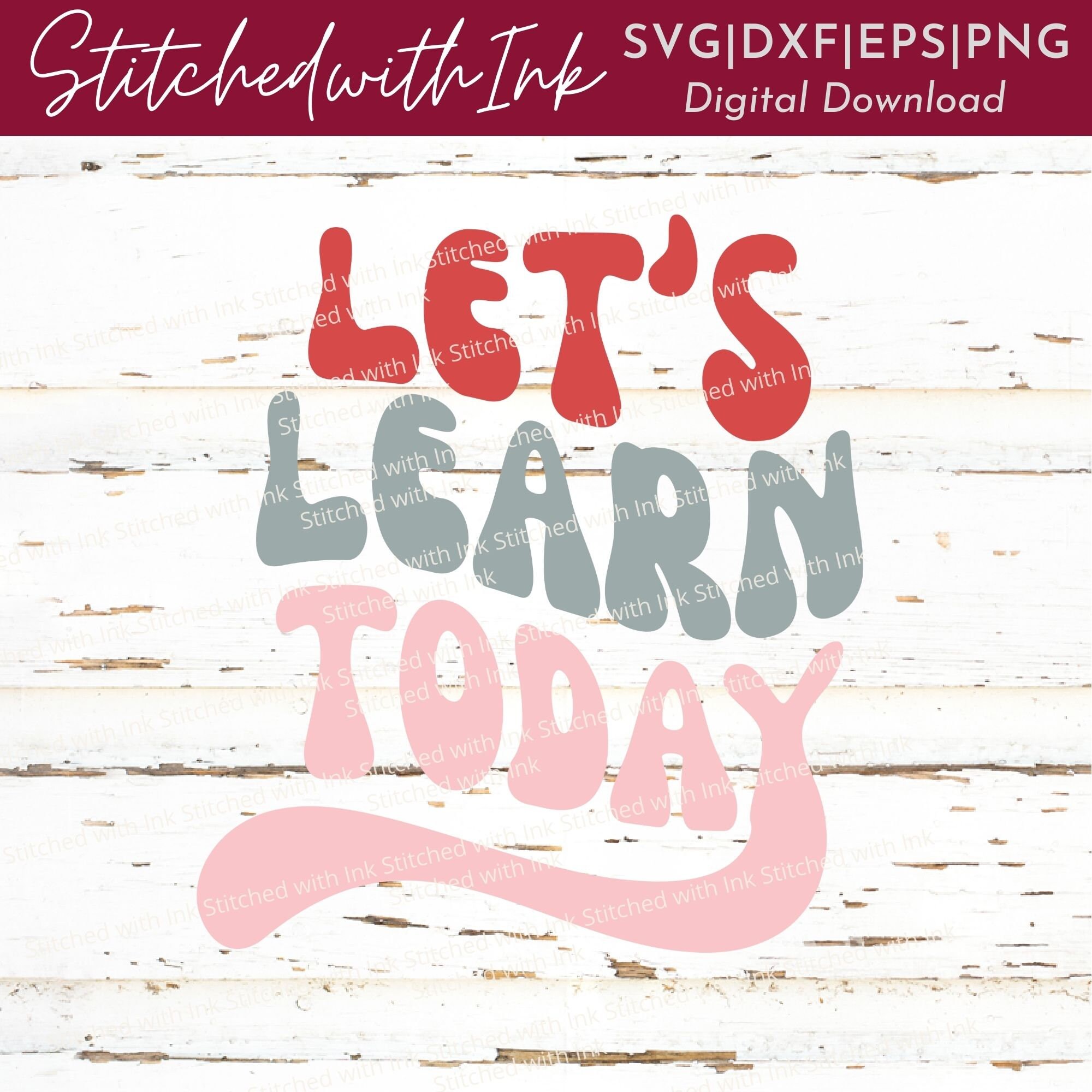 Lets Learn Today SVG, Retro Teacher Svg, Teacher Shirts Svg, Retro ...