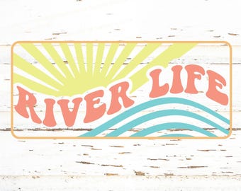 River life Png, River life Svg, River Svg, River Png, Retro Svg, Summer Svg, River Junkie Svg, Fishing Svg, Summer Png, kayaking Svg