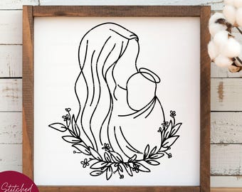 Angel baby svg, mother holding baby png, memorial svg, baby loss clipart, miscarriage svg, infant loss printable, remembrance svg, printable