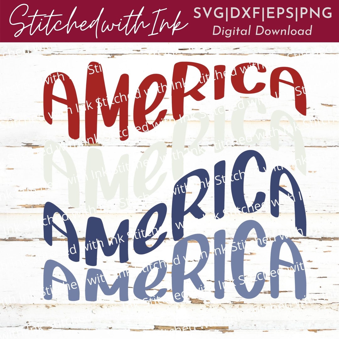 America Svg, Patriotic Svg, Fourth of July Svg, Red White Blue Svg, 4th ...