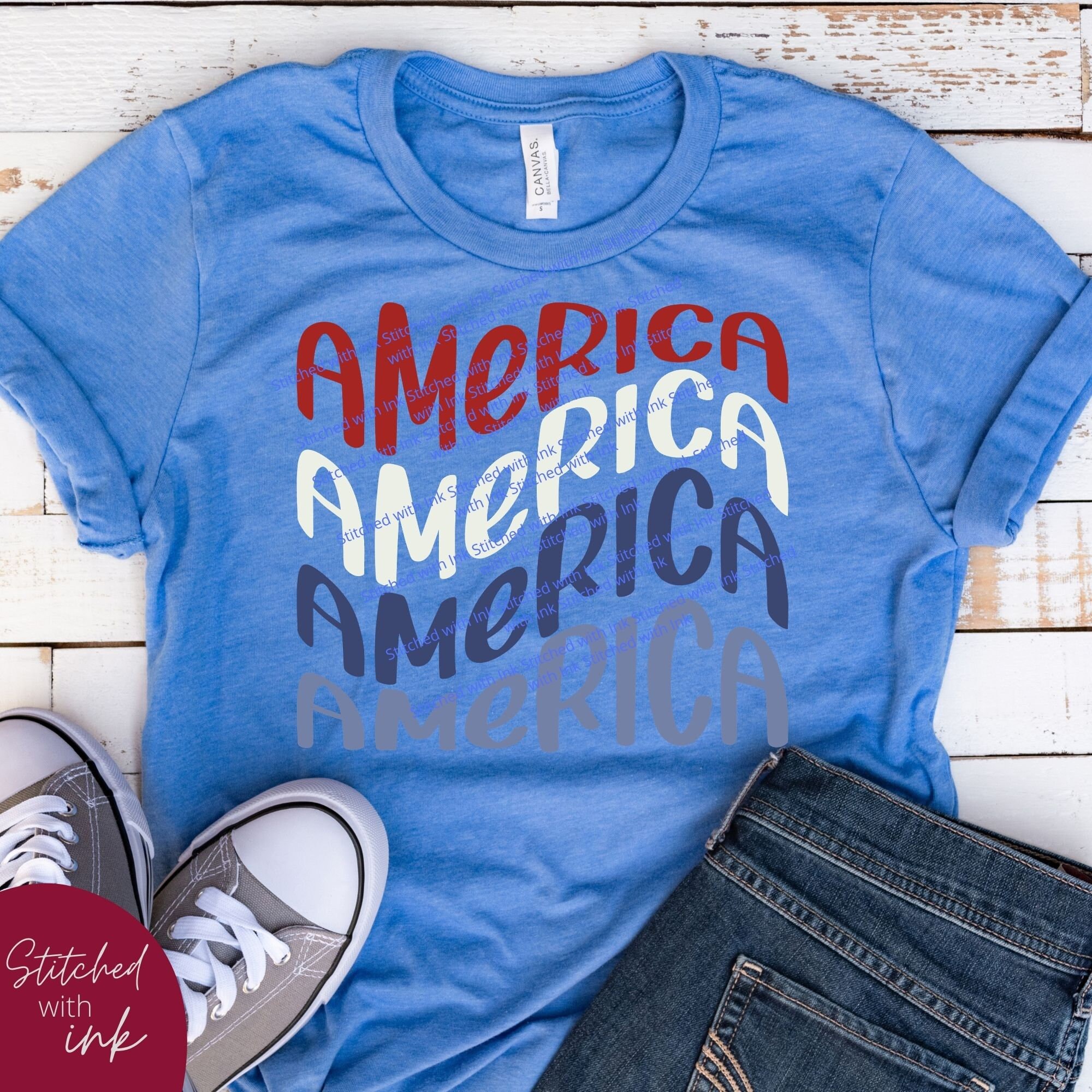 America Svg Patriotic Svg Fourth of July Svg Red White Blue - Etsy