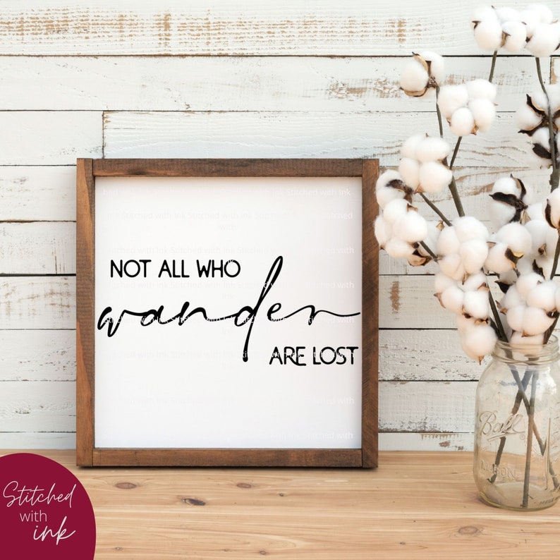 Not All Who Wander Are Lost Svg Wander Svg Wanderlust Svg | Etsy