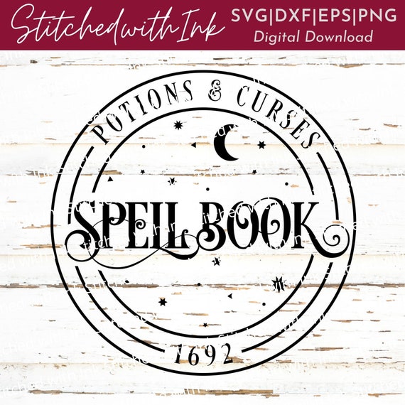Spell Book SVG Witchcraft Svg Potion Svg Spellbook Svg - Etsy Australia