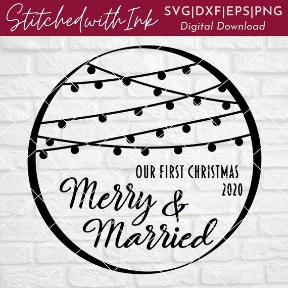 Our first christmas ornament svg couple ornament round Etsy