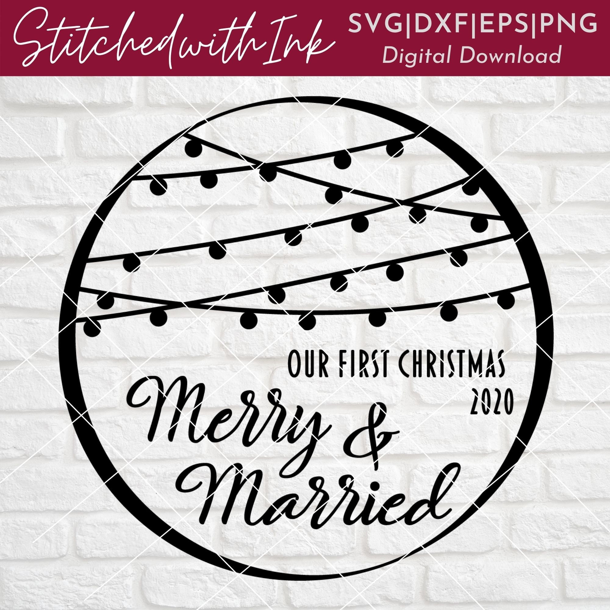 Our first christmas ornament svg couple ornament round Etsy