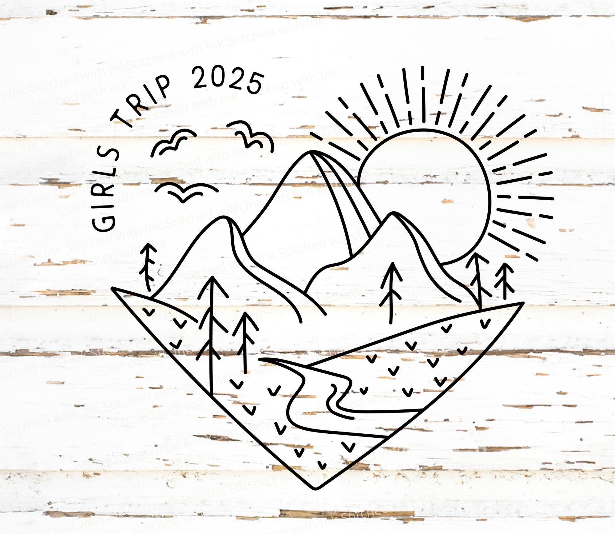 Girls trip svg, Girls weekend png, mountain clipart, heart png, sunshine shirt, adventure svg, hiking trip svg, bachelorette shirt, vacay