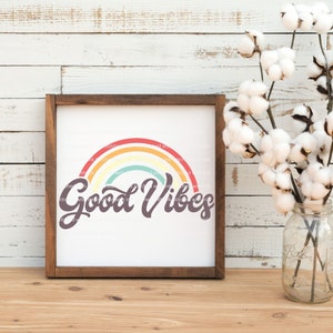 Good Vibes SVG - Rainbow SVG - Hippie Svg - Good Vibes Only Svg - Positive Svg - Summer Svg - Retro Svg - Motivational Svg - Good Vibes Png image 4