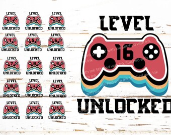 Gaming svg, 10th birthday svg, birthday svg, kids birthday shirt, gamer gift, gaming shirt, gamer svg,game controller svg,level unlocked svg