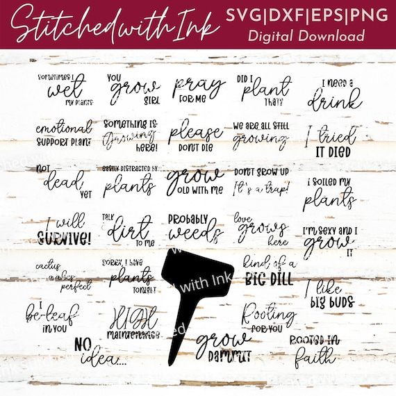 Garden Stakes SVG Plant Stakes SVG Funny Plant Svg Plant Etsy