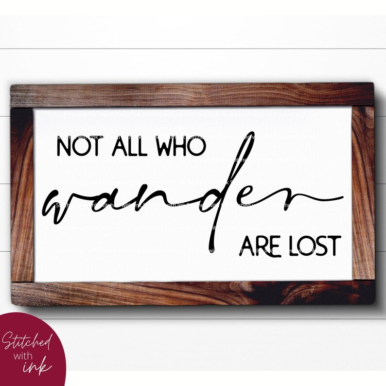 Not All Who Wander Are Lost Svg Wander Svg Wanderlust Svg | Etsy
