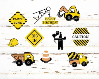 Construction Birthday Svg, construction png, digger birthday, builder birthday, happy birthday svg, construction clipart, birthday boy svg