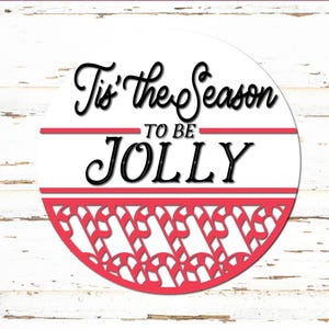 To jest sezon SVG, znak świąteczny SVG, laska cukrowa SVG, wieszak na drzwi świąteczne SVG, znak świąteczny na ganku, pliki Retro Christmas, cięcie laserowe