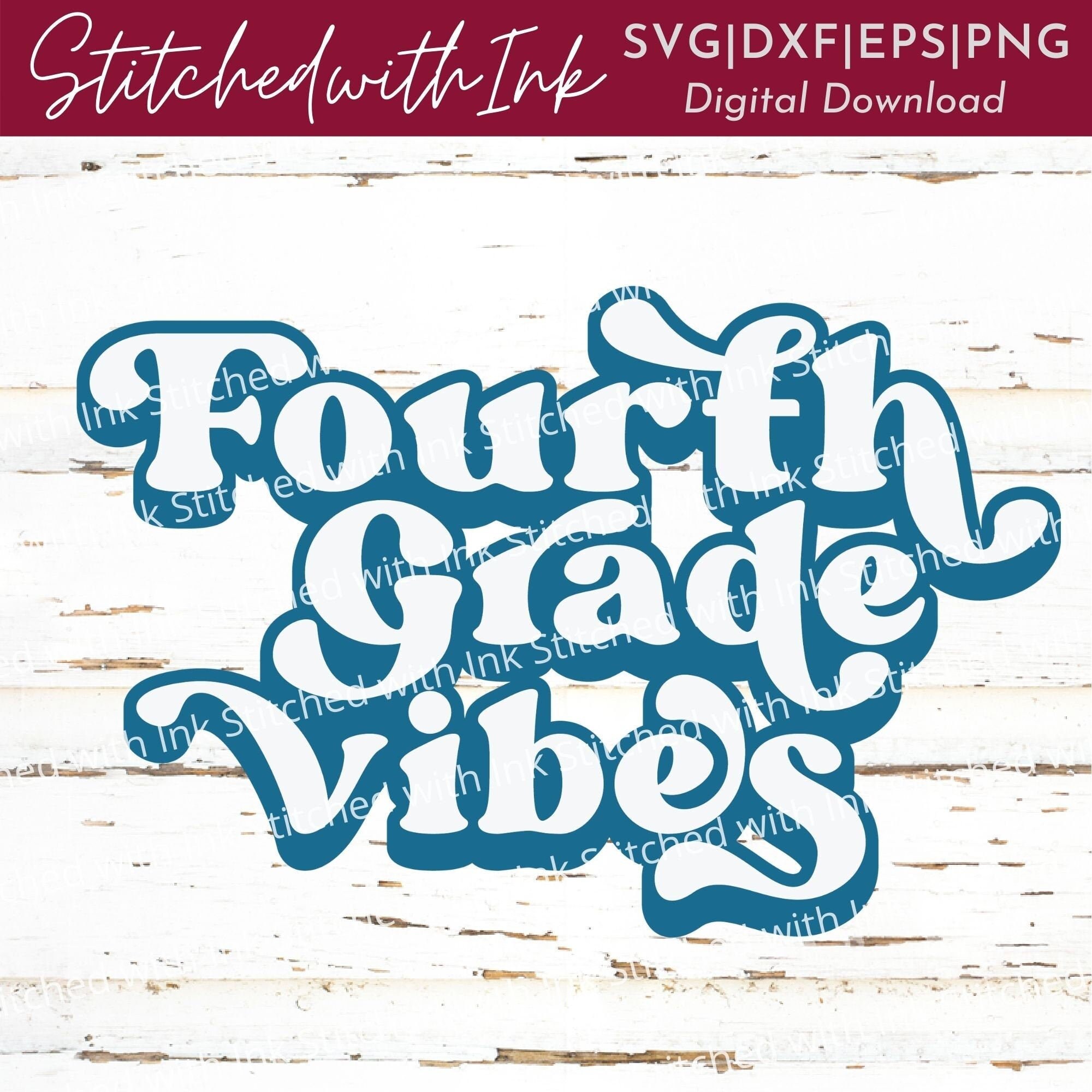 4th Grade Svg, 4th Grade Png, Retro Svg, Fourth Grade Svg, 4th Grade ...