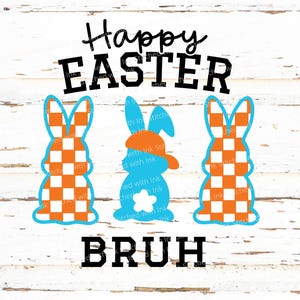 Feliz Páscoa Bruh SVG, Camisa Retro Páscoa PNG, Páscoa Infantil, Páscoa Meninos Svg, Feliz Páscoa Svg, coelho xadrez, feliz páscoa png, bruh png