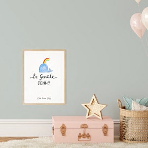 Personlig inspirerande väggkonst med "Var snäll"-motiv - Från Ruby och Rafe - Nyföddpresent - Barnrumsinredning