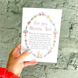 Gepersonaliseerde wens voor oma, oma en oma