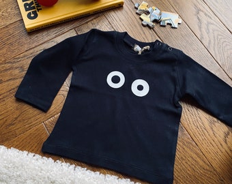 Camiseta de Halloween de Manga Larga para Bebé con Ojos de Monstruo