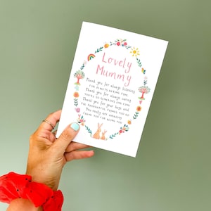 Tarjeta de deseos personalizada para mamá