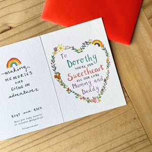 Tarjeta de San Valentín personalizada con nuestro amor