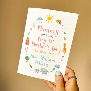 Gepersonaliseerde eerste Moederdag-mummiekaart