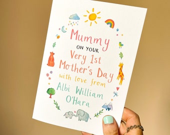 Personalised Very 1st Mothers Day Mummy Card