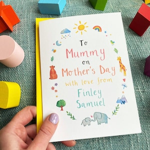 Tarjeta personalizada para mamá en el Día de la Madre