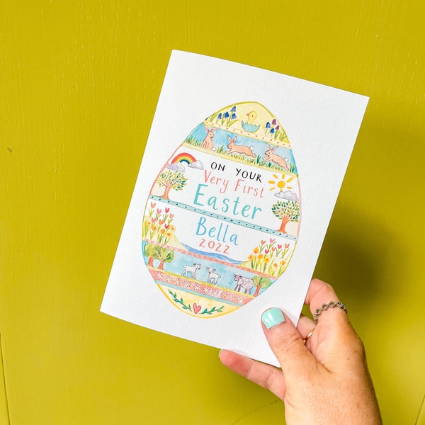 Carte personnalisée Joyeuses premières Pâques