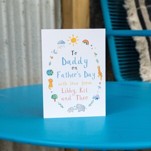 Para papai, papai, no dia dos pais, cartão de felicitações personalizado