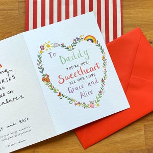 Cartão de Dia dos Namorados personalizado para papai, pai, avô, tio querido - dos filhos