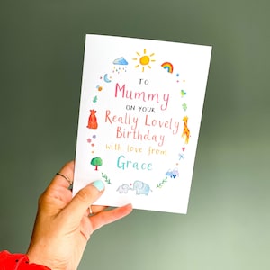Carte d'anniversaire personnalisée « Vraiment belle » maman maman