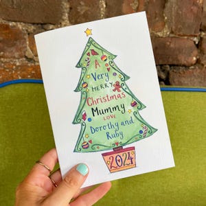 Carte très joyeux Noël pour maman, maman - Conception d'arbre