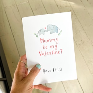 Mummy Be My Valentine Valentijnsdagwenskaart