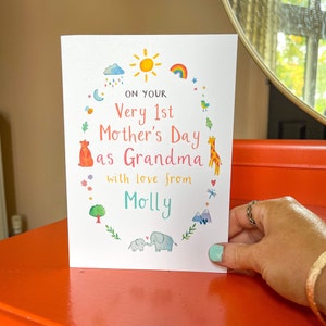 Personalised 1st Mothers Day Nana Gran Granny Card