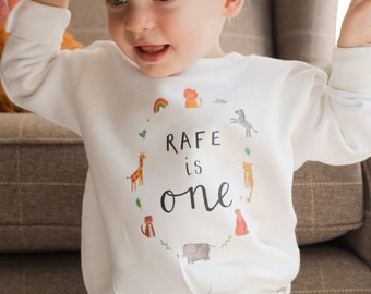 Sweat-shirt d’anniversaire personnalisé 'Is One'