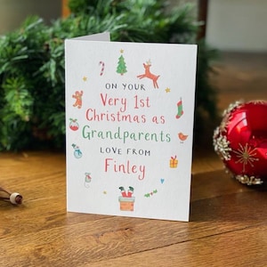 Biglietto personalizzato per il primo Natale da nonni
