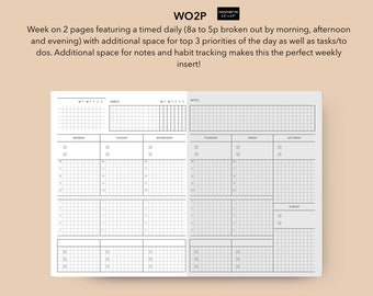 Passport TN WO2P with Trackers, Schedules and Task List, Passport Travelers Notebook Weekly Planner Insert, Printable Passport TN Inserts