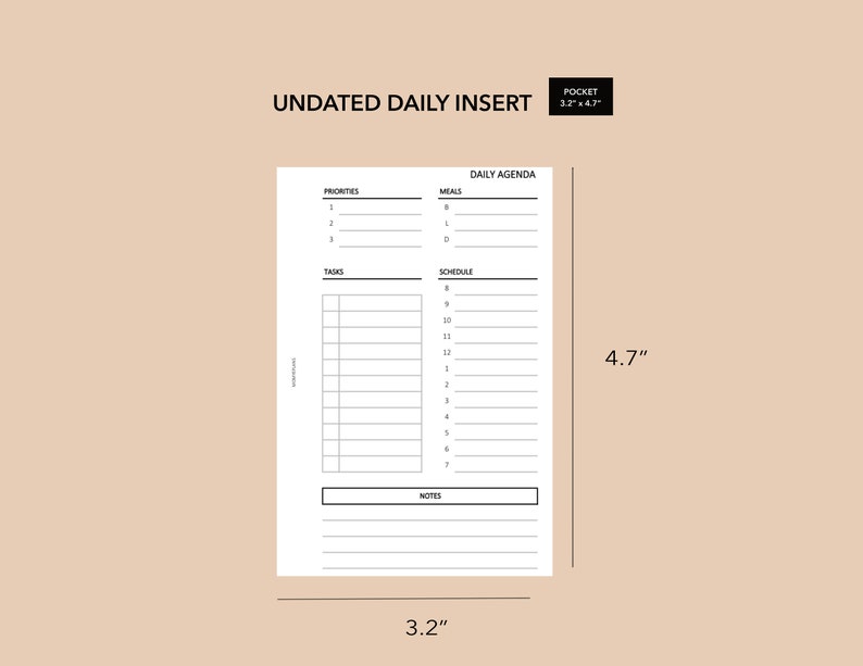 Pocket Size Daily Planner Printable Daily Agenda Daily Etsy Pocket size daily planner printable daily agenda daily etsy