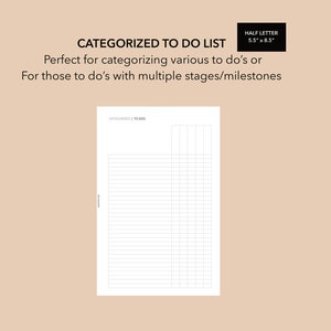 Half Letter Categorized Inbox, Levenger TUL Discbound To Do List Insert, Project Social Media To Do, Get Things Done Method,